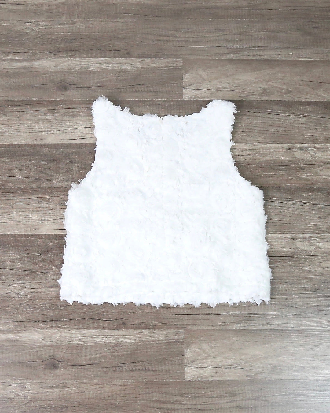 Wild Rose Crop Top in Ivory