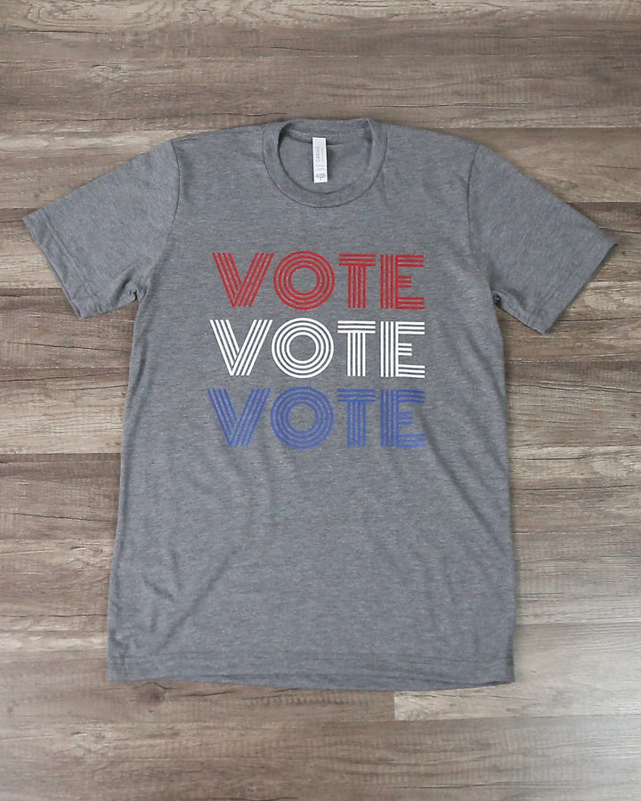 Distracted - Vote Graphic Tee in Grey