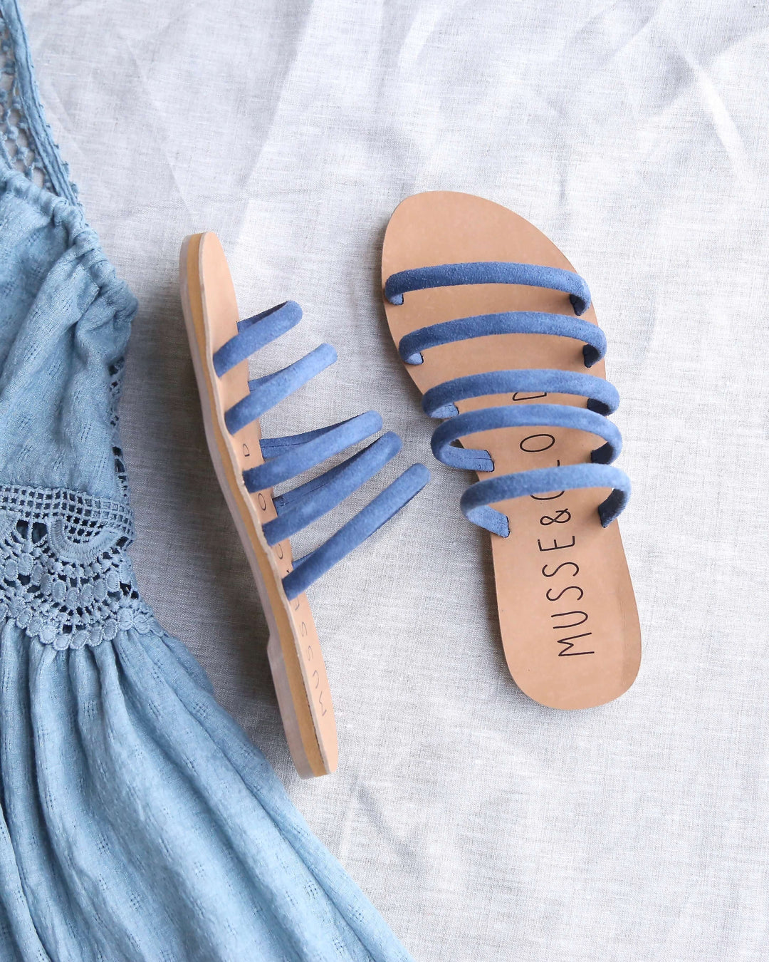 Musse & Cloud - Jazzy Slip On Sandals in Blue