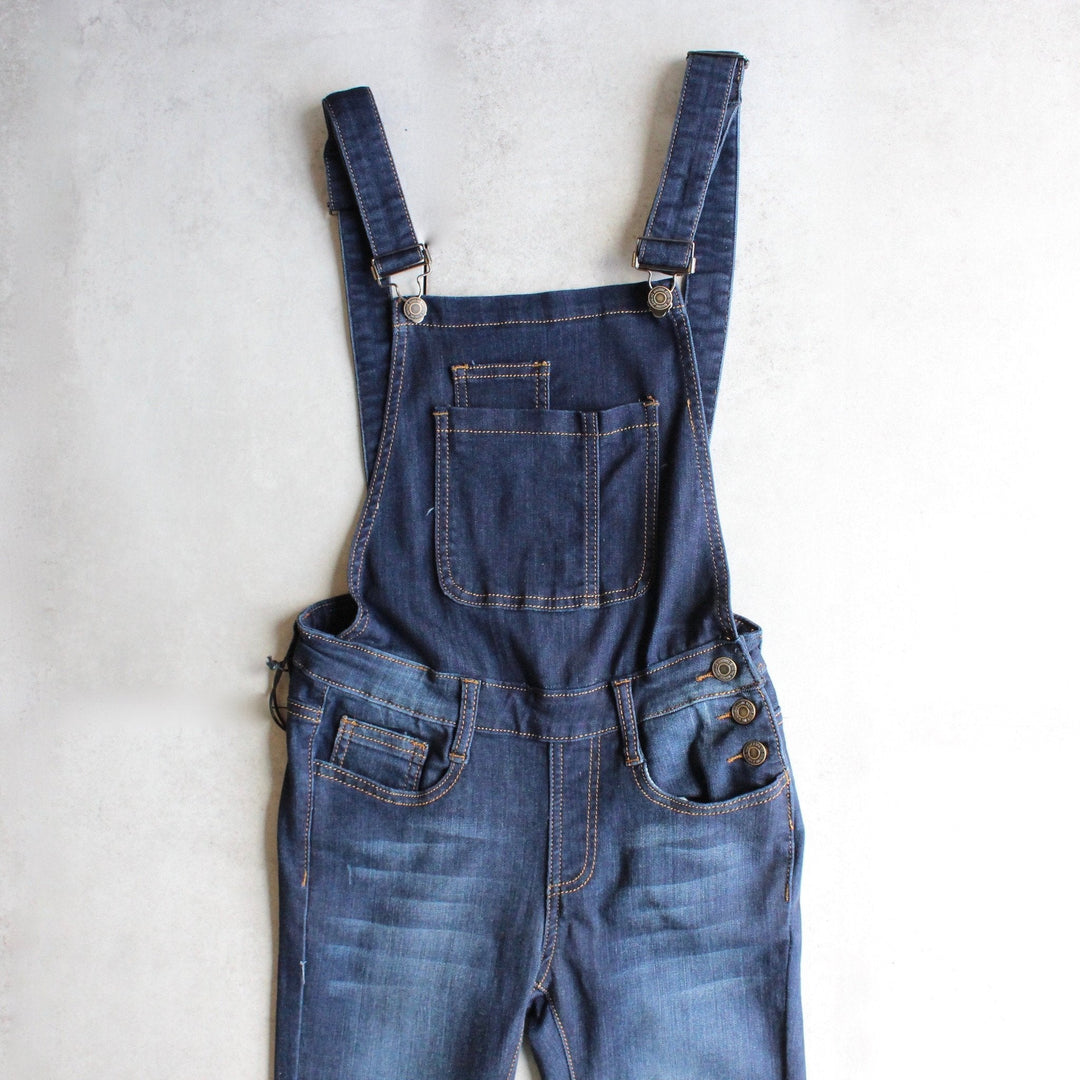 dark denim overalls - shophearts - 2