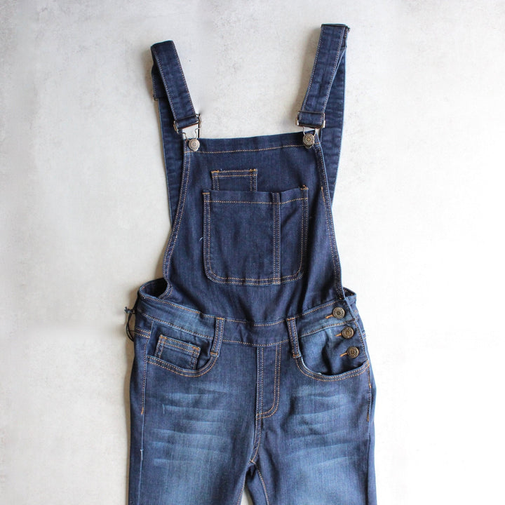 dark denim overalls - shophearts - 2