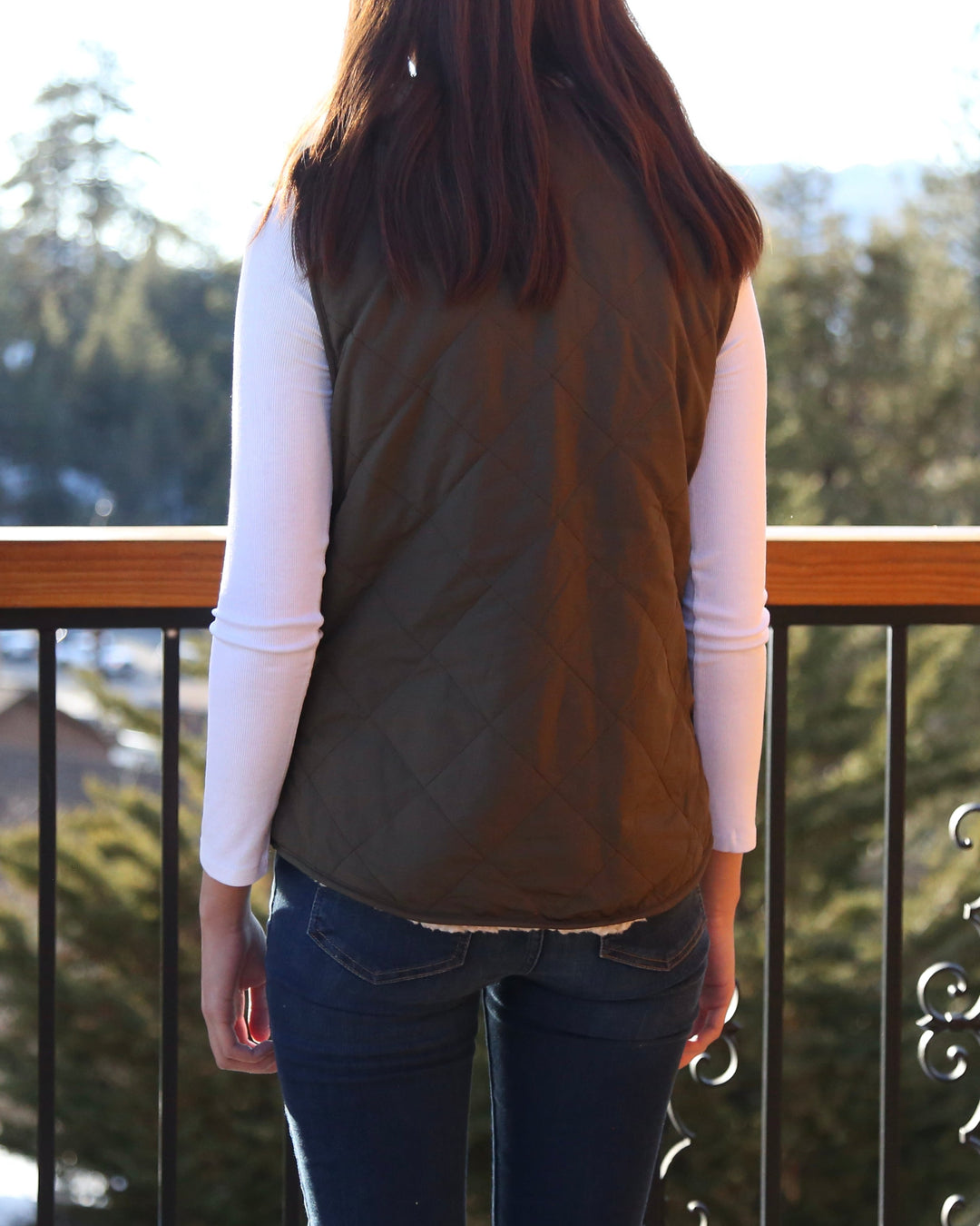 Reversible Quilted Sleeveless Padding Vest in More Colors