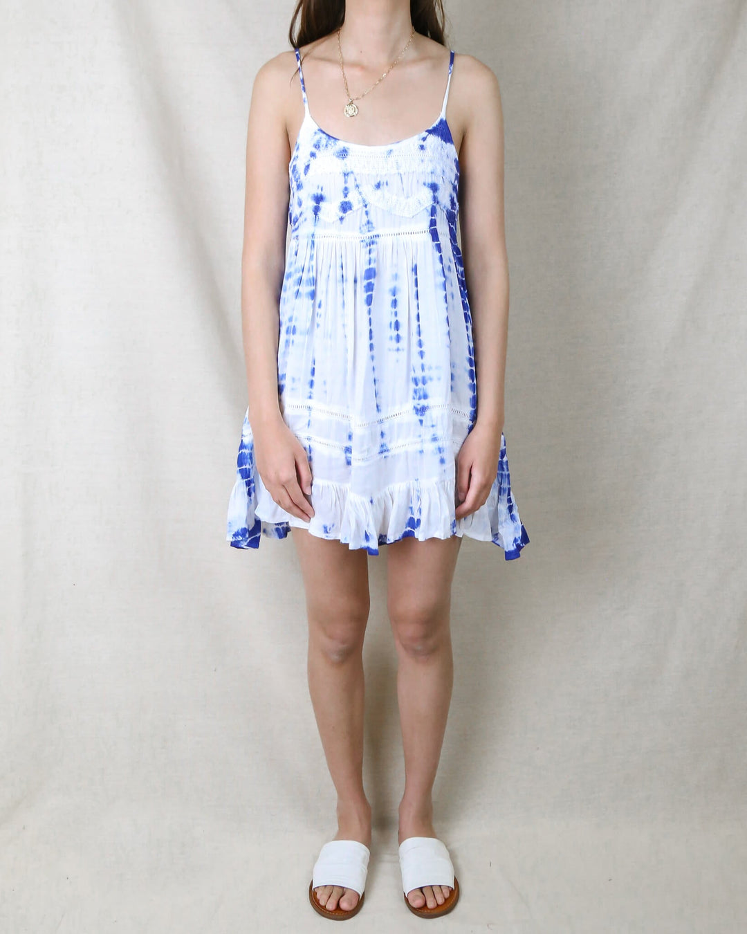 Tie Dye For Mini Dress in Bohemian Blue