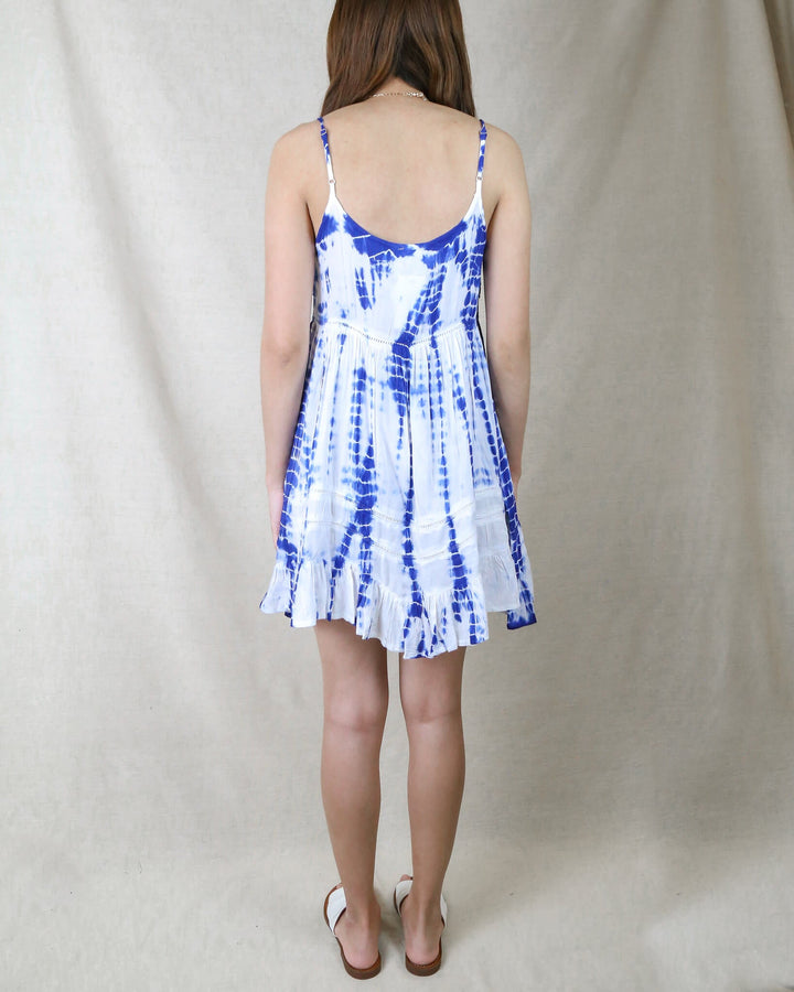 Tie Dye For Mini Dress in Bohemian Blue