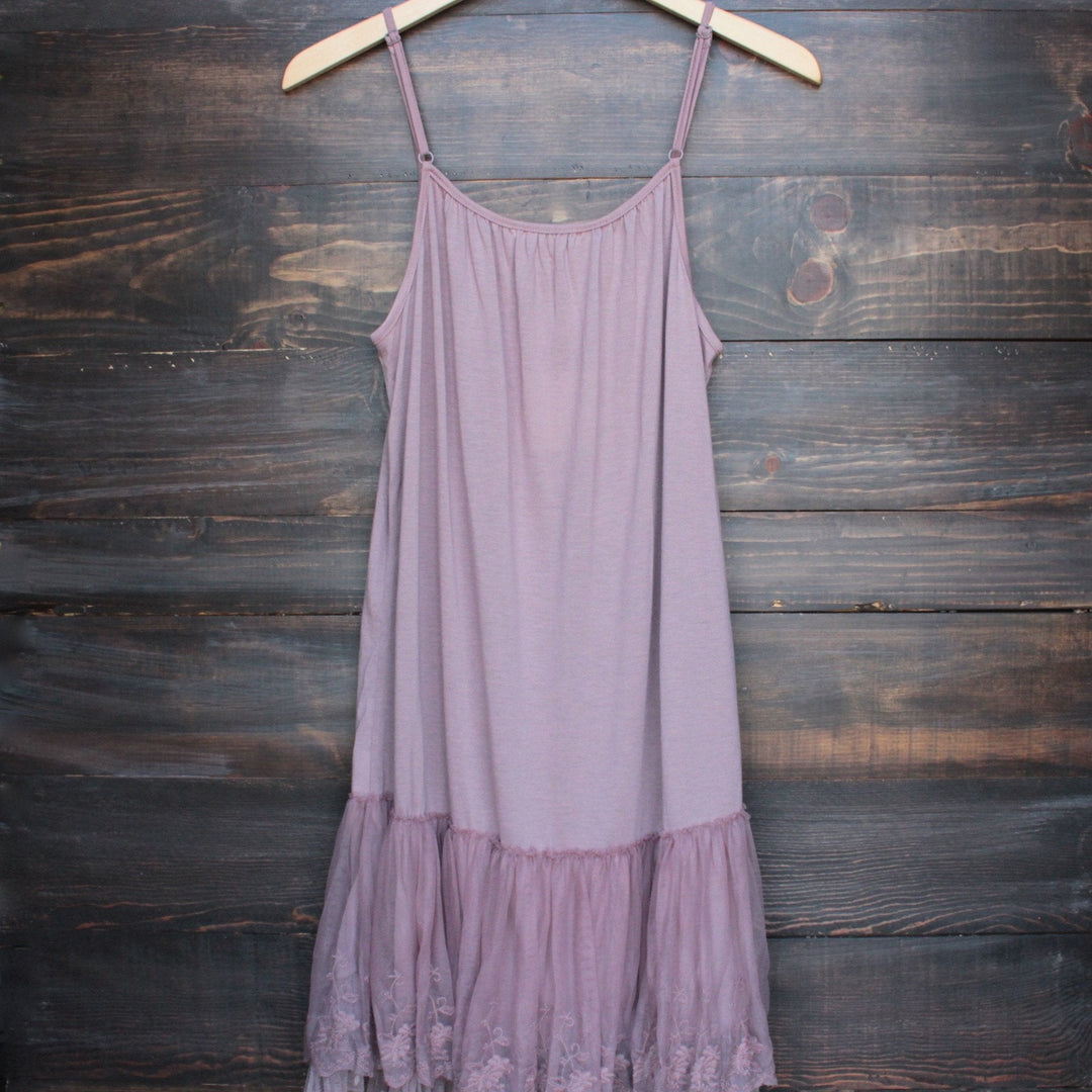 Ryu whimsical fairytale lace dress slip - mauve - shophearts - 2