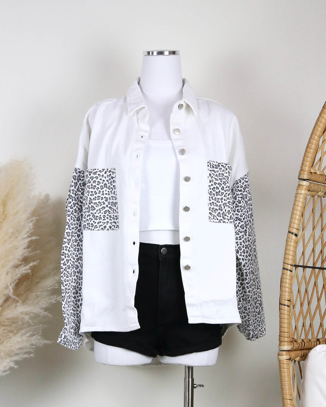 No Excuses Denim Jacket in White