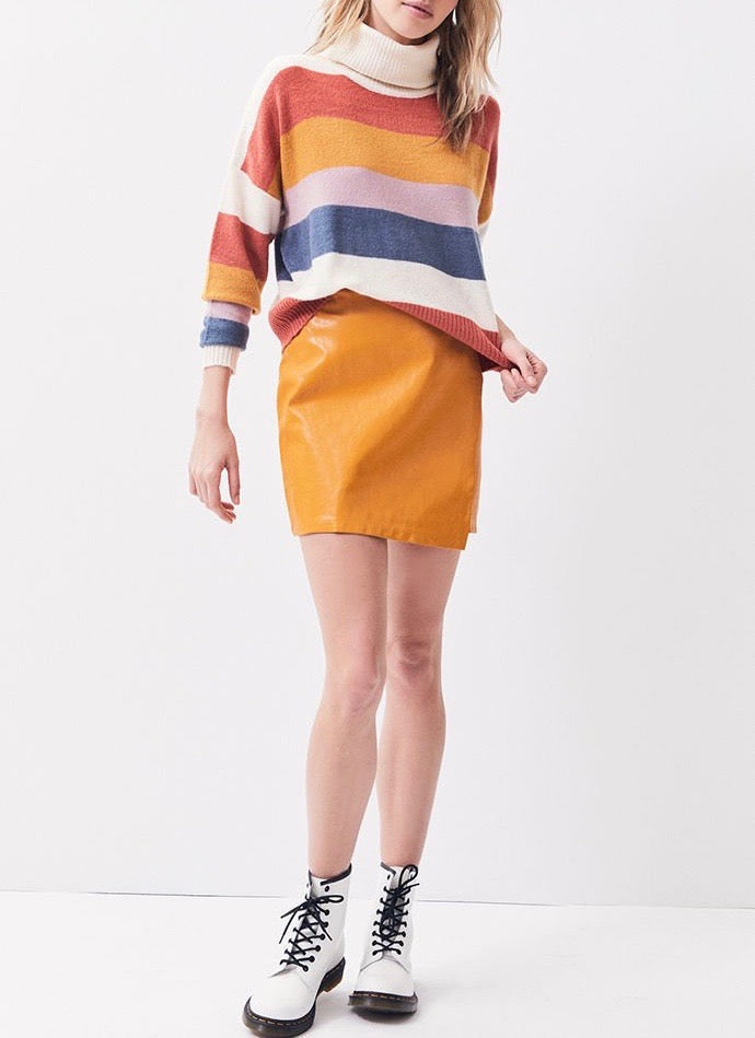 Final Sale - MINKPINK - Be Bold Stripe Knit Sweater in Multi