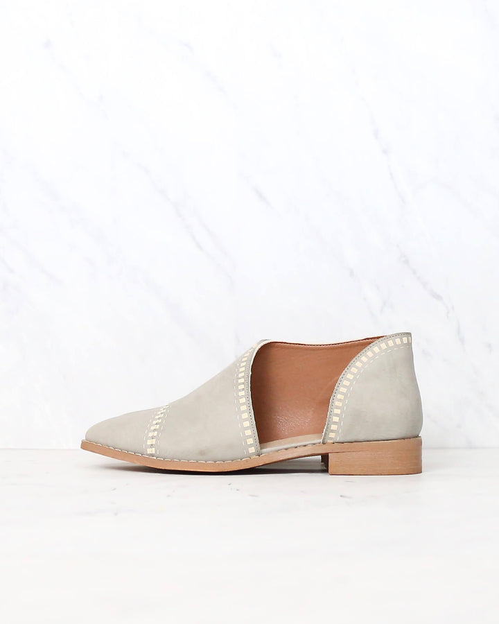 miracle miles - emma patterned flat - GREY