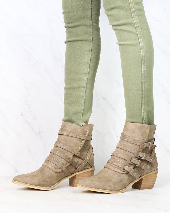 Miracle Miles - Fayth Western Bootie in Khaki