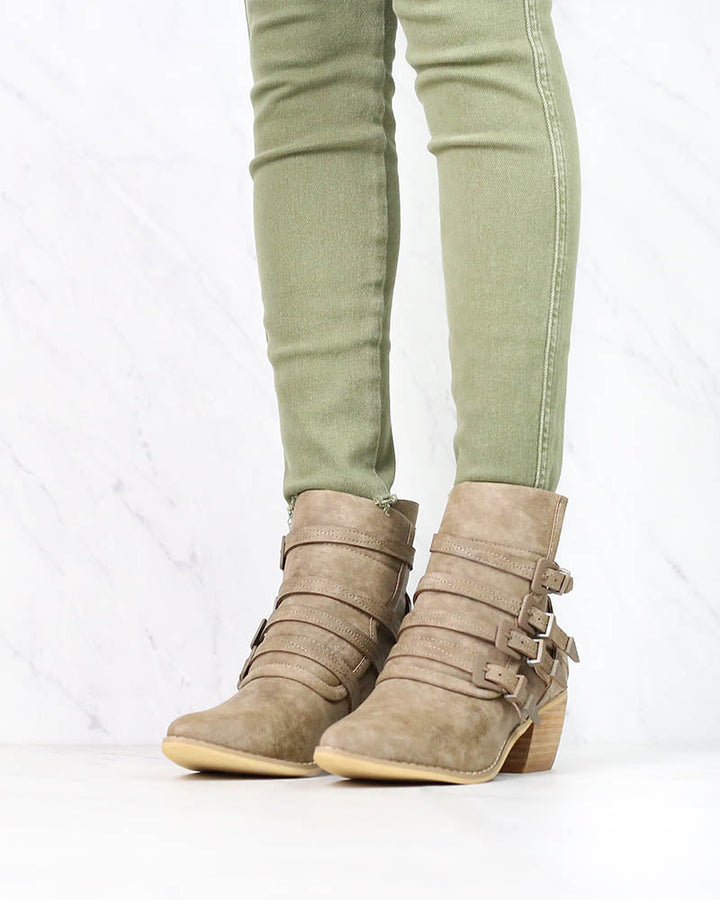 Miracle Miles - Fayth Western Bootie in Khaki