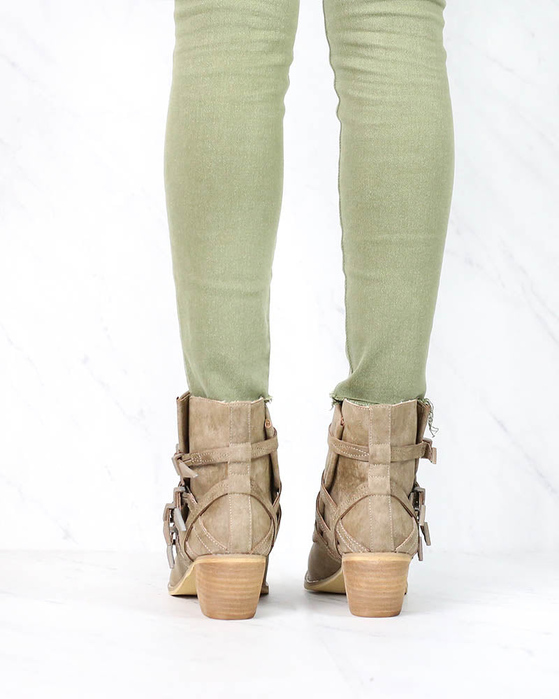 Miracle Miles - Fayth Western Bootie in Khaki