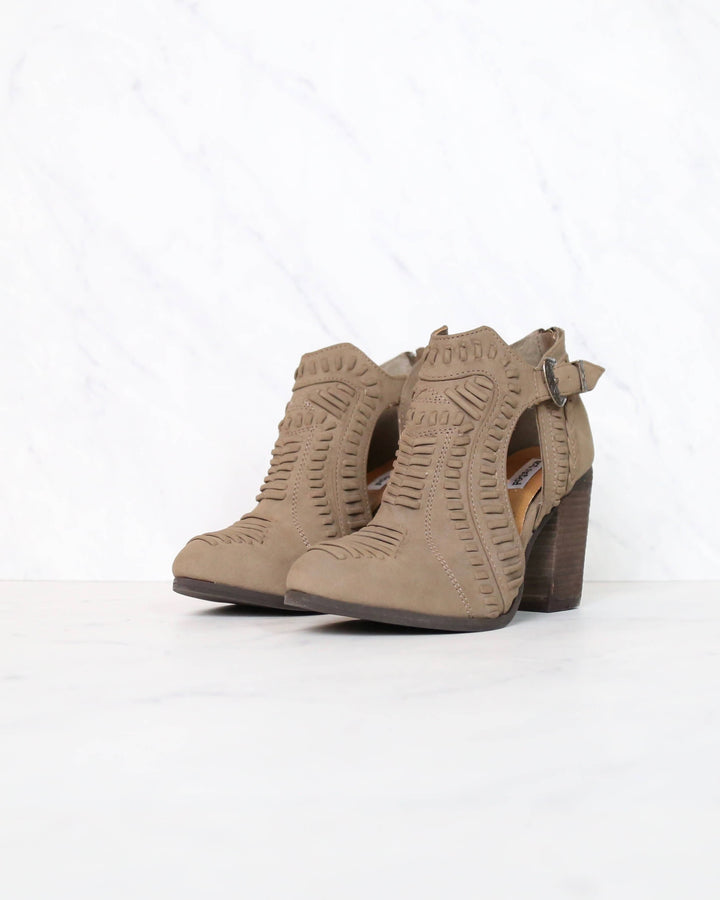 Not Rated - Nara cutout western inspired booties - Taupe