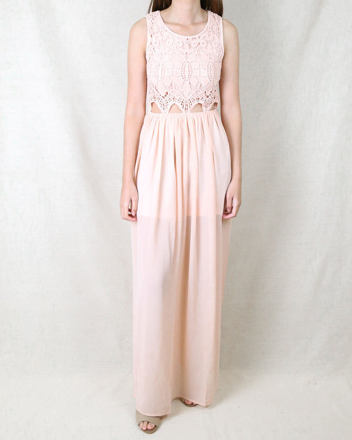 On Vacation Maxi Dress in Peach