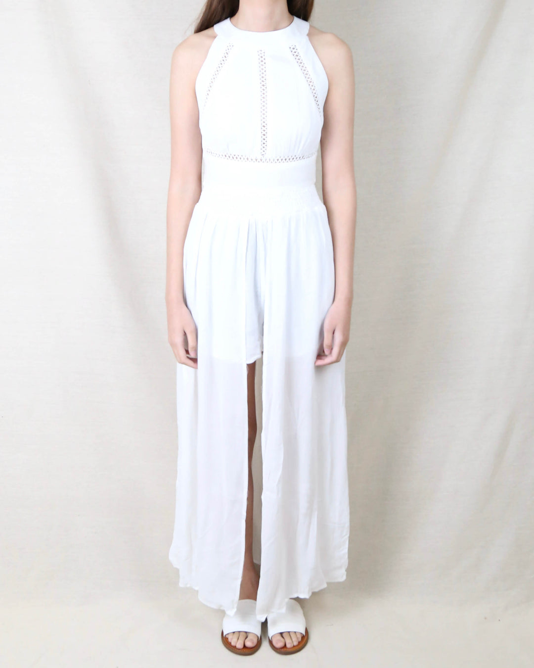 Paper Hearts - Open Back Maxi Romper in More Colors