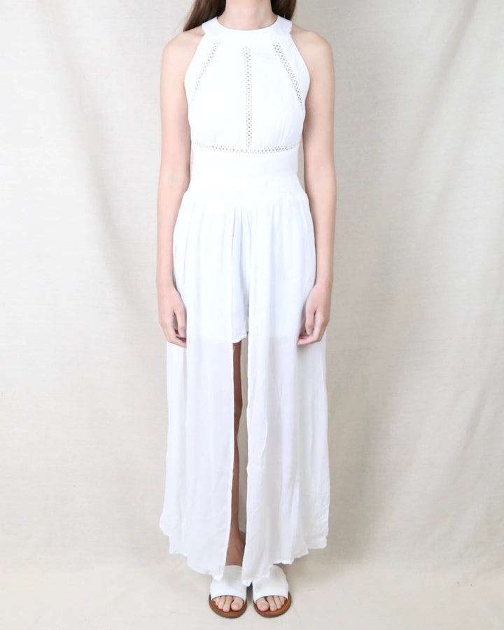 Paper Hearts - Open Back Maxi Romper in More Colors