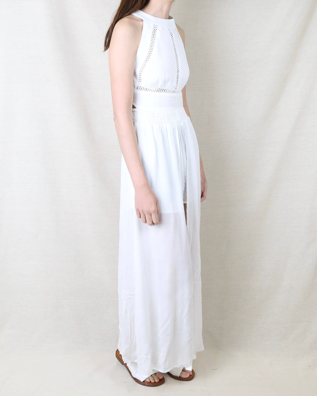 Paper Hearts - Open Back Maxi Romper in More Colors