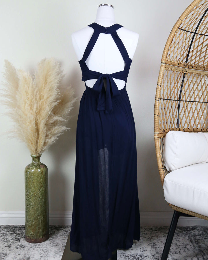 Paper Hearts - Open Back Maxi Romper in More Colors