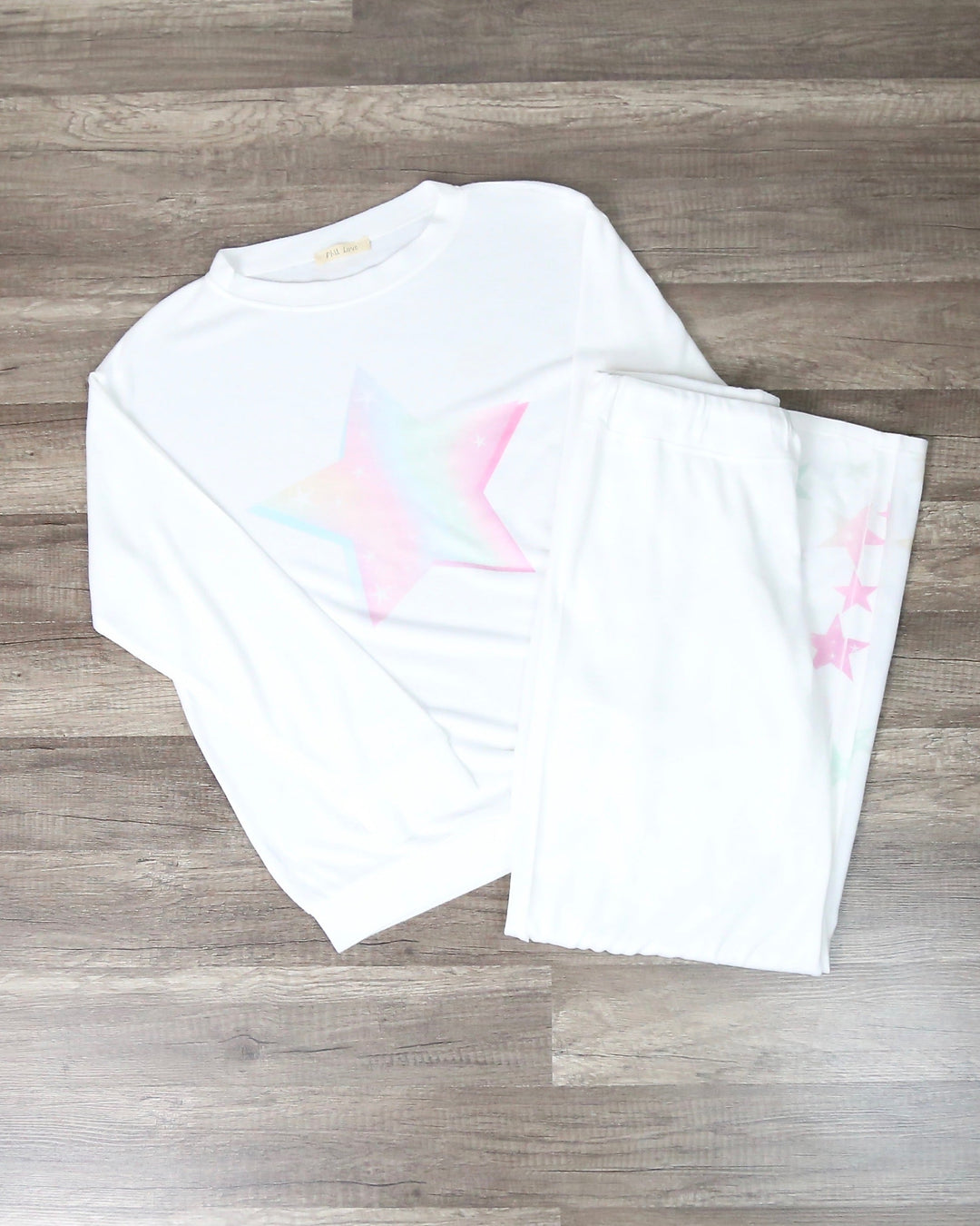 Pastel Star Print Sleep Lounge Wear Set in More Colors
