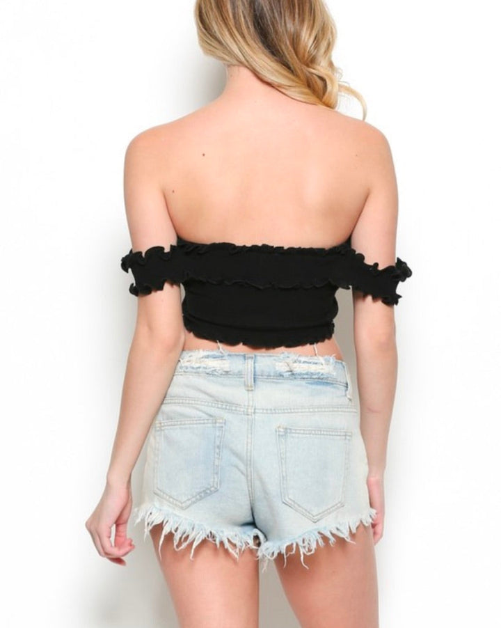Illa Illa - Smocked Crop Top in More Colors