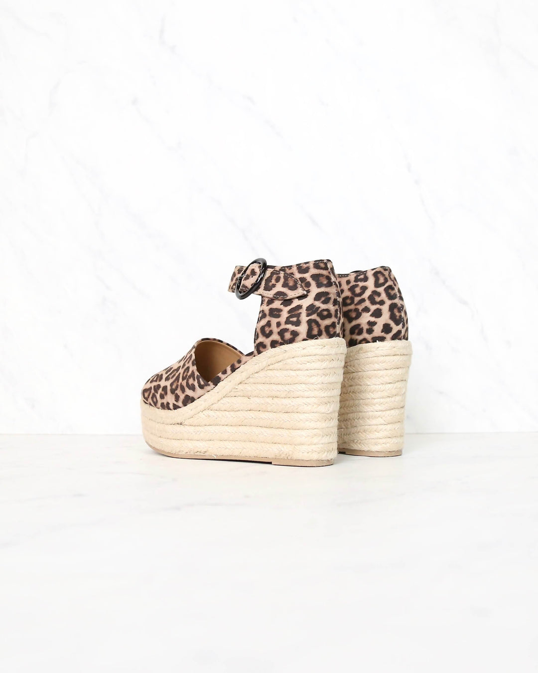 Sassy Espadrille Wedges in Leopard