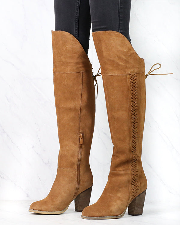 Sbicca - Gusto Over the Knee Suede Leather Boots in Tan