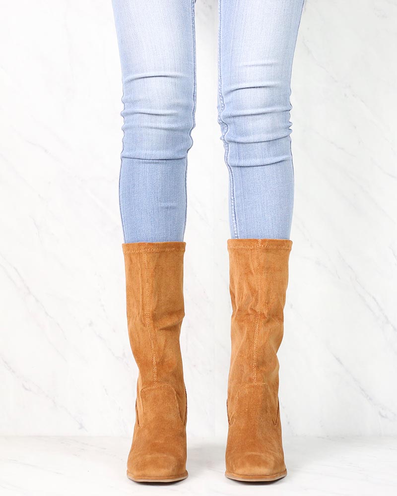 Sbicca - Noelani Corduroy Mid-Calf Boot in Tan