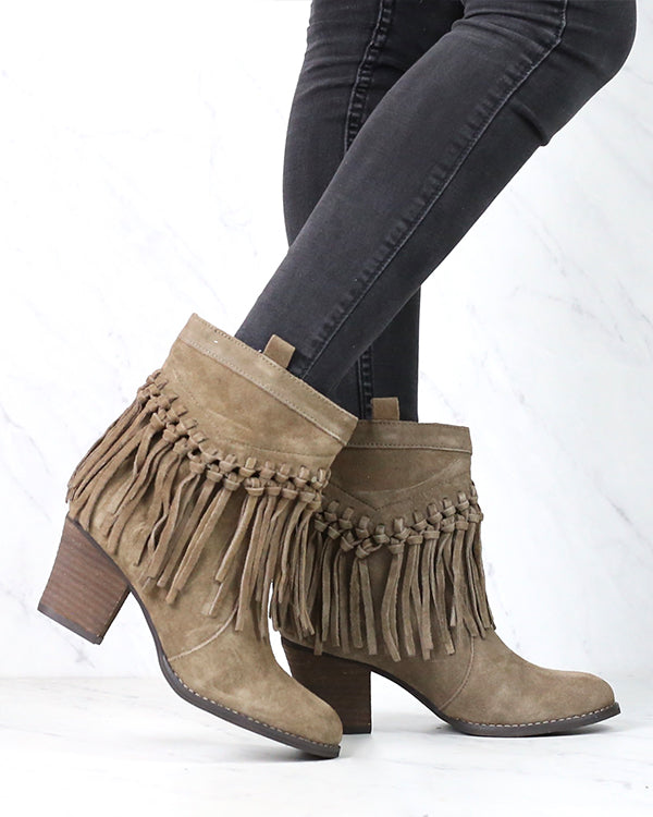 Sbicca - Sound Suede Leather Fringe Bootie in More Colors