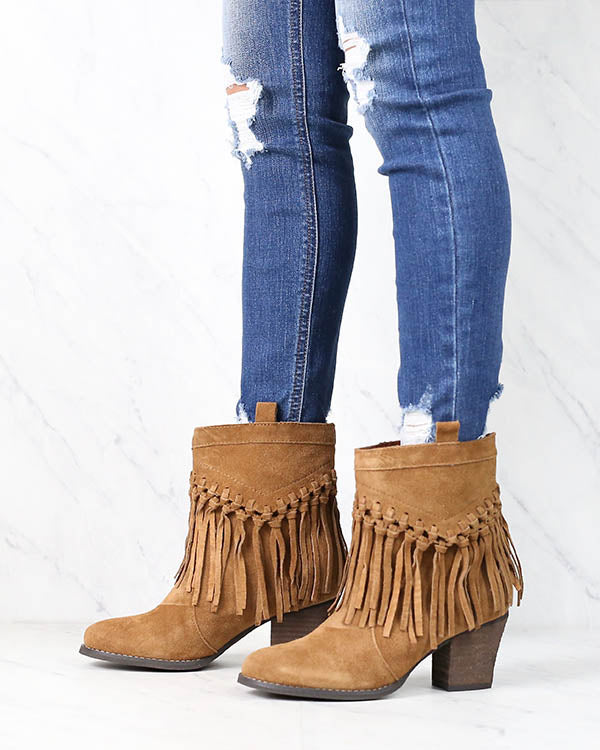 Sbicca - Sound Suede Leather Fringe Bootie in More Colors