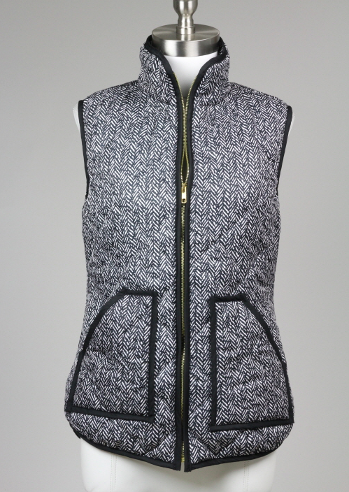 herringbone quilted puffer vest - shophearts - 5