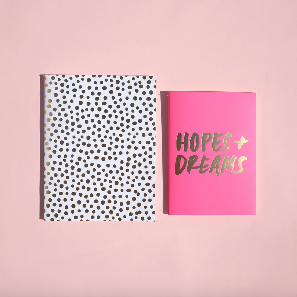 ban.do good ideas notebook set - petite party dot + hopes + dreams - shophearts - 2