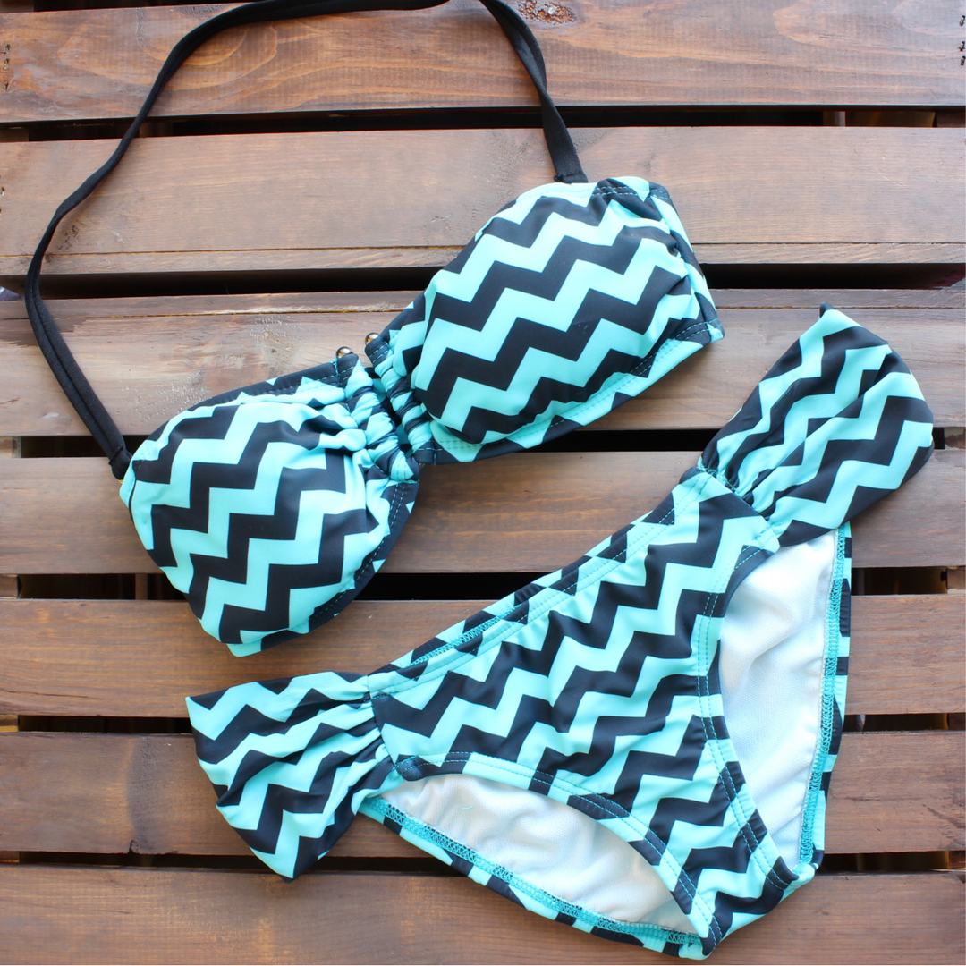 chevron bikini | mint - shophearts - 1