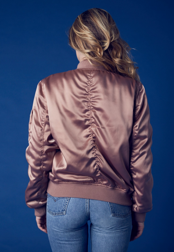 padded satin bomber jacket - mauve - shophearts - 6