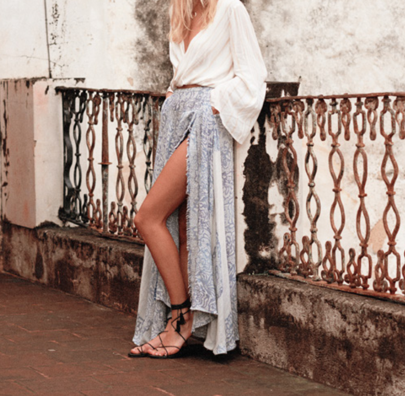 the jetset diaries - antigua scarf floral print maxi skirt - shophearts - 2