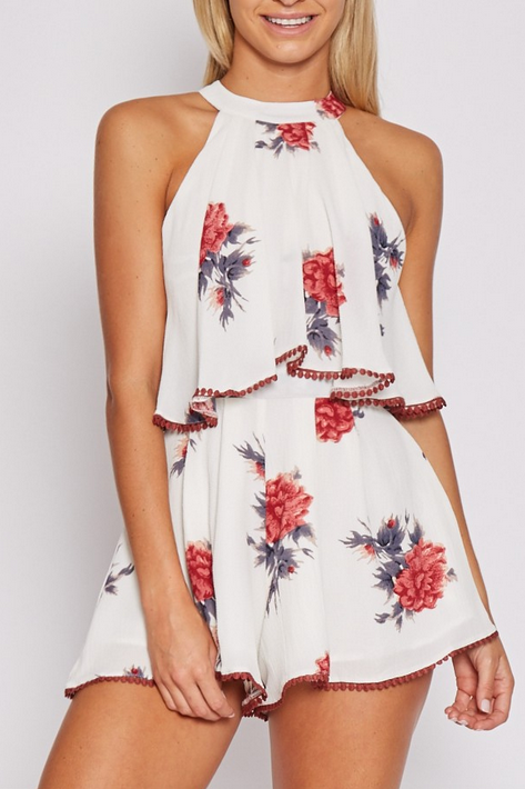 dance all night floral halter romper - shophearts - 5