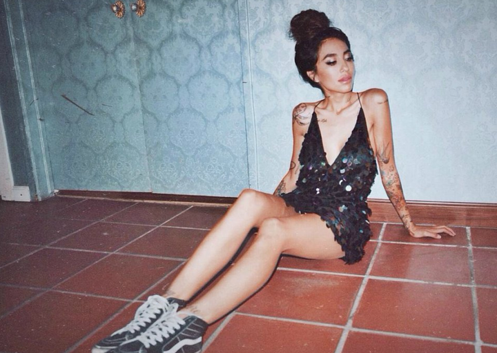 motel - Finn Slip Dress in Black Opal Sequin - shophearts - 5