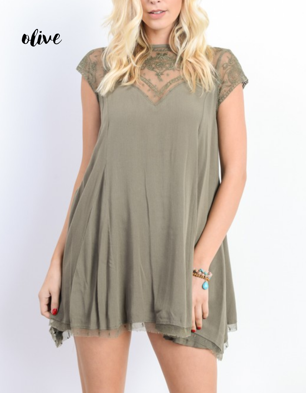 Embellished Trapeze Dress - More Colors