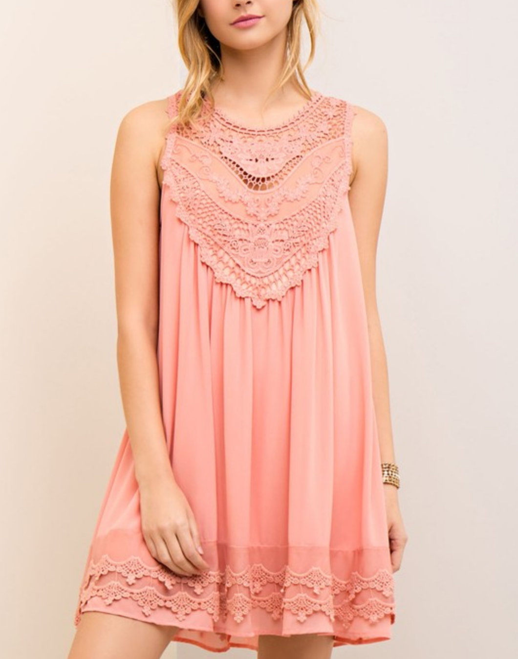 Final Sale - Angel Lace Flowy Dress -  More Colors