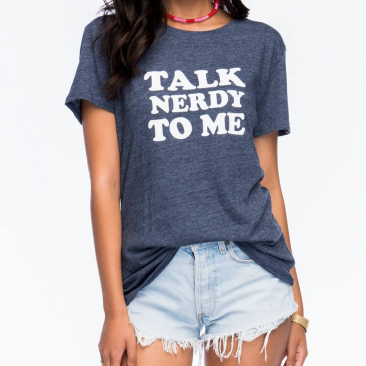 Sub_Urban Riot - Talk Nerdy Loose Tee in Navy
