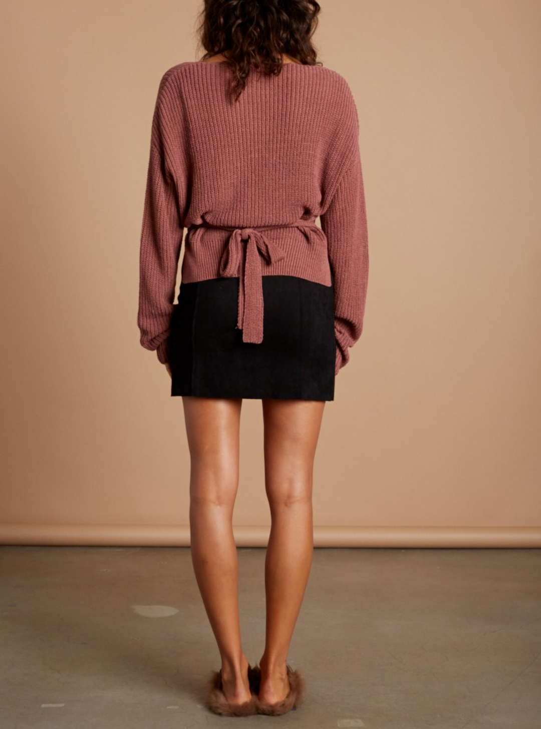 Final Sale - Cotton Candy LA - Crossfire Sweater in Mauve