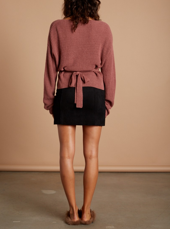 Final Sale - Cotton Candy LA - Crossfire Sweater in Mauve