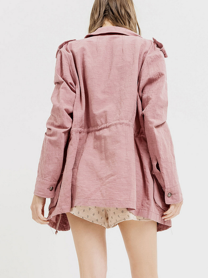 Final Sale - Alexa Woven Jacket - Mauve