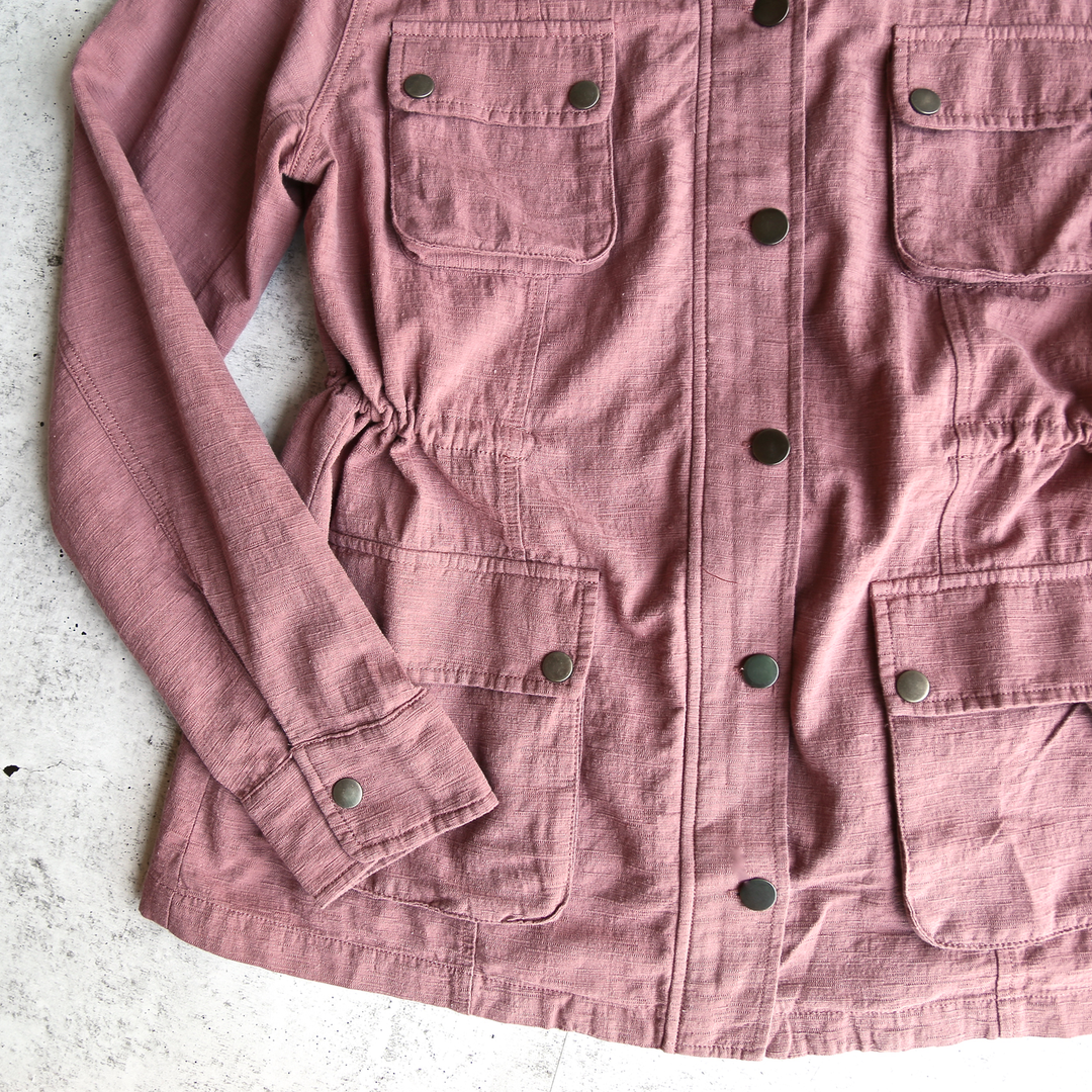 Final Sale - Alexa Woven Jacket - Mauve