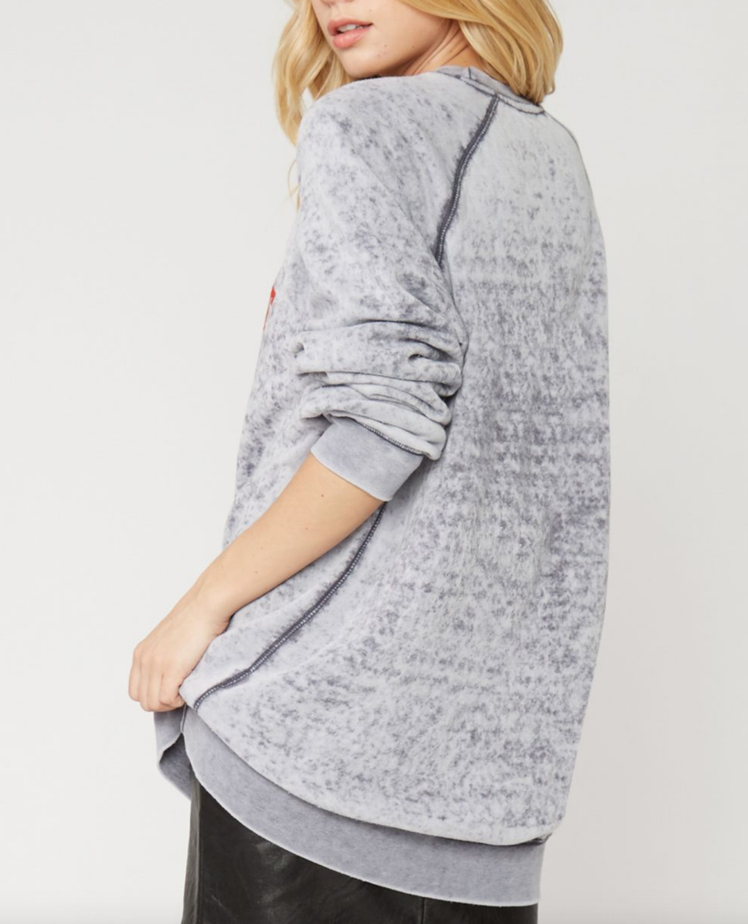 Sub_Urban Riot - No Sweat Burnout Wash Unisex Sweatshirt in Slate Grey