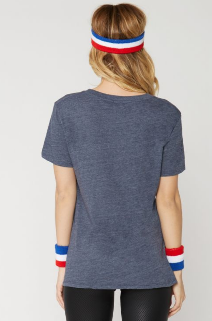 Final Sale - Sub_Urban Riot - Ath-Lazy Loose Triblend Graphic Tee - Navy