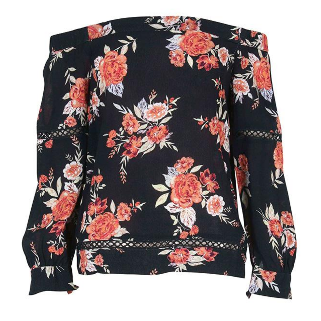 Final Sale - MINKPINK - Wallflower Off The Shoulder Top in Multi