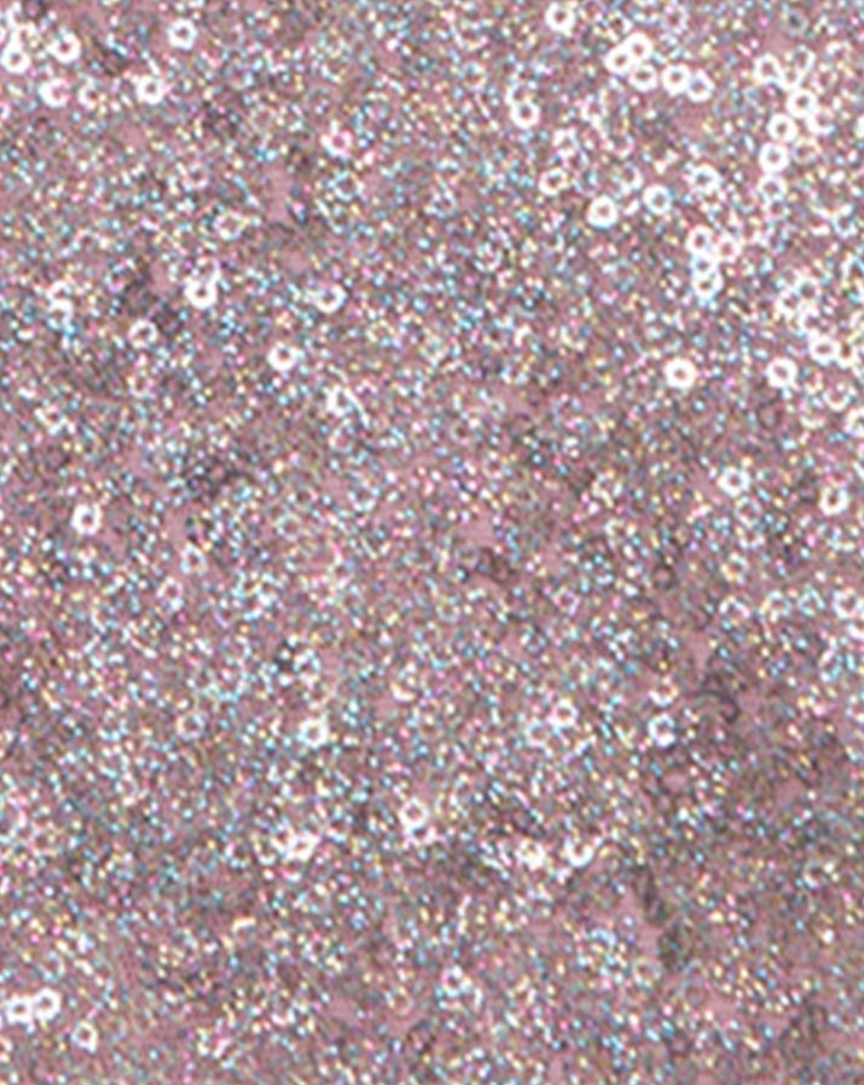 Motel - Weaver Mini Sequin Skirt in Pink Diamond