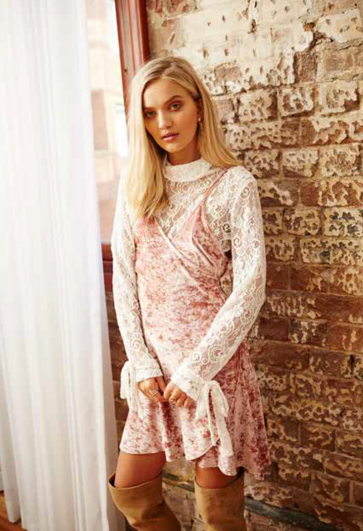 Final Sale - Somedays Lovin - Allure Wrap Dress in Blush