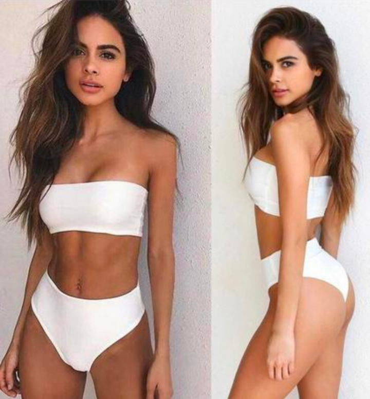 Reverse - Lean On - High Waisted Bandeau Bikini Set - More Colors