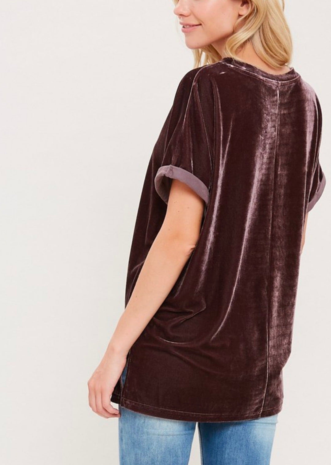 On The Road Velvet Top in Midnight