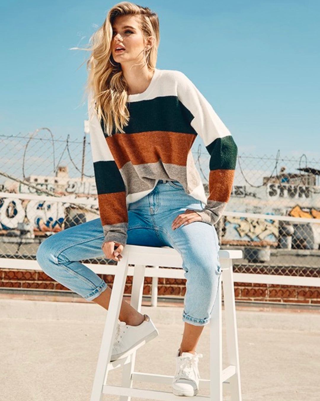 Soft Colorblock Oversized Sweater - More Colors